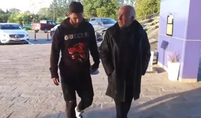 Llegada de Lionel Messi a la AFA. 