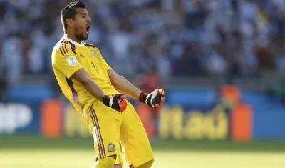 Sergio Romero, arquero de la Selección Argentina. 
