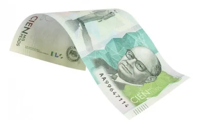 Billete de 100 mil pesos.