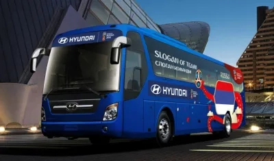 Así serán los buses de los equipos en el Mundial. 