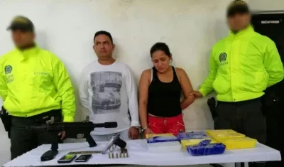 Geovanny Flórez Camargo, alias 'Tres pelos', y la mujer que lo acompañaba fueron capturados.