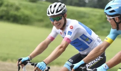 Miguel Ángel López, ciclista colombiano del Astana. 
