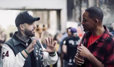 Nicky Jam y Will Smith. 