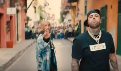 Jaden Smith y Nicky Jam en el video de 'Icon'.