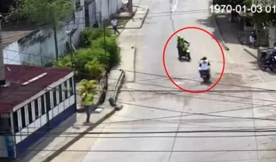 La persecución de policías a delincuentes en Cartagena.