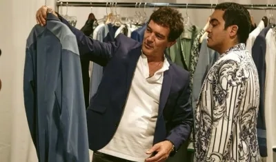 El actor Antonio Banderas en el detrás de bambalinas del Miami Fashion Week.