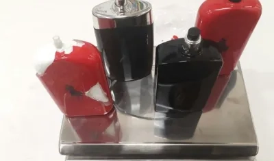 Droga diluida hallada en frascos de lociones.