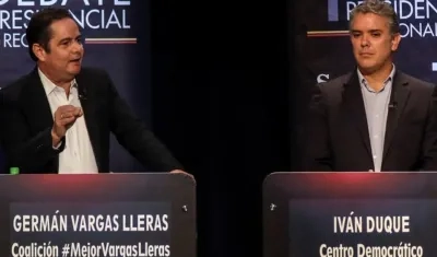 Excandidato presidencial Germán Vargas Lleras y el candidato presidencial  Iván Duque