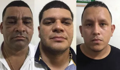 Manuel Montenegro Cabarcas, Jesús Narváez Martínez y Kevin Blanco Corredor.