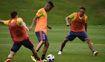 Wilmar Barrios durante los entrenamientos. 