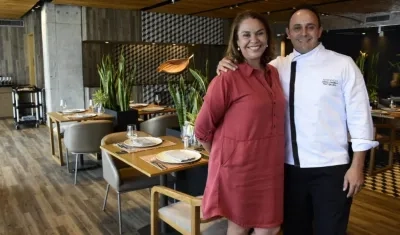 Lily Santrich Gerente del Hotel Movich y Johnny Caballero Chef del hotel.
