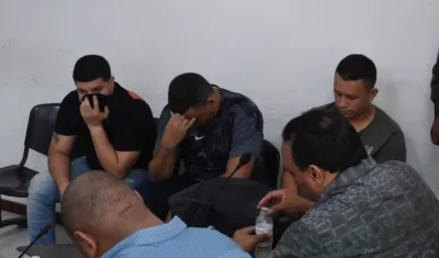 Manuel Antonio Montenegro Cabarcas, Jesús David Narváez Martínez y Kevin Andrés Blanco Corredor.