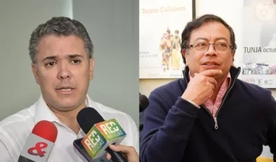 Iván Duque y Gustavo Petro. 