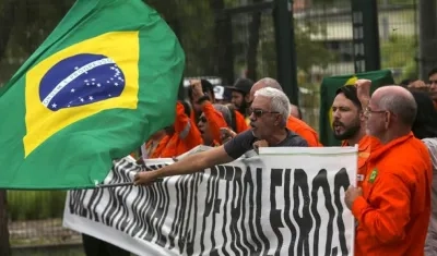Imagen de las protestas de este miércoles. 