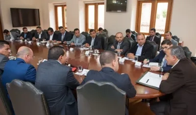 Vicepresidente Naranjo en la reunión con alcaldes del Catatumbo.