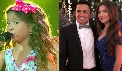 La cantante Shaira y Jorqe Celedón.