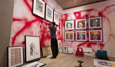 Muestra de una de las exposiciones del grafitero en Europa.