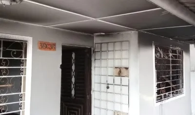 Estado en que quedó el incendio, tras el incendio.