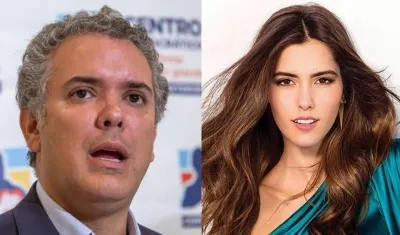 El candidato a la presidencia Iván Duque y la ExMissUniverso Paulina Vega.
