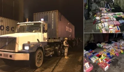 Camión en Buenaventura cargado de droga.