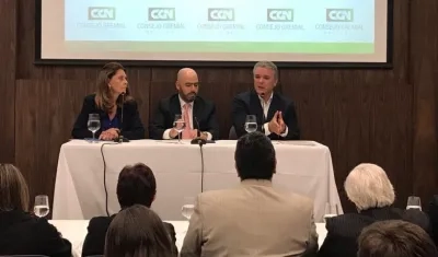 Marta Lucía Ramírez, Jorge Bedoya e Iván Duque.