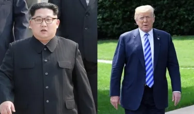 Kim Jong-un y Donald Trump.