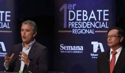 Iván Duque y Gustavo Petro, candidatos presidenciales.