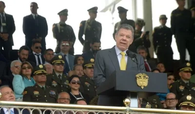 Juan Manuel Santos, presidente.