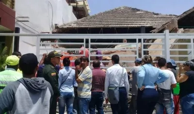 En este lugar ocurrió la emergencia al mediodía de este viernes.