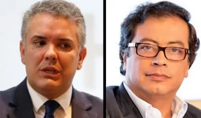 Candidatos presidenciales Iván Duque y Gustavo Petro.