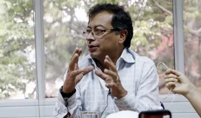 El candidato izquierdista a la Presidencia de Colombia Gustavo Petro