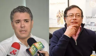 Iván Duque y Gustavo Petro.