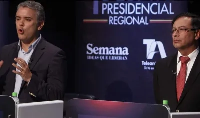 Iván Duque y Gustavo Petro, candidatos presidenciales.