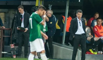 Juan Carlos Osorio durante un partido de la Selección México. 