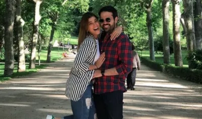 La presentadora Andrea Jaramillo Char y el administrador de empresas Felipe Restrepo.