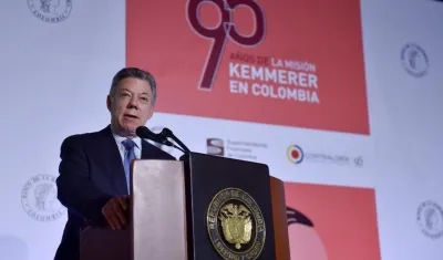 Juan Manuel Santos, presidente.
