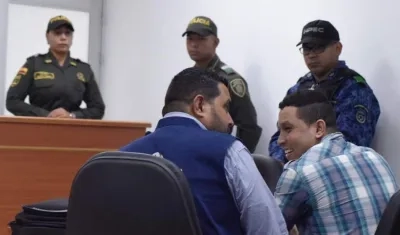 Levith Rúa risueño durante la audiencia. 