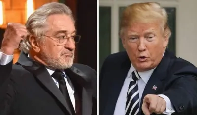 El actor Robert de Niro y el presidente de EE.UU., Donald Trump.