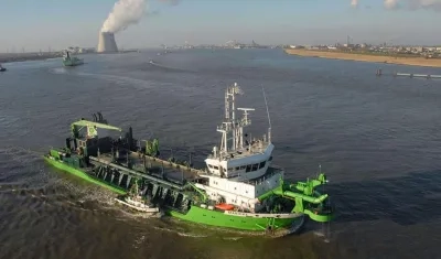 Esta es la draga Breydel que debe llegar al Puerto de Barranquilla.