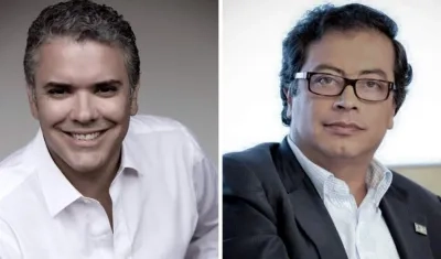Iván Duque y Gustavo Petro, candidatos presidenciales.