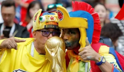 Hinchas de la Selección Colombia.