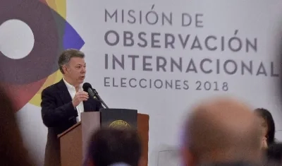 Juan Manuel Santos, presidente.