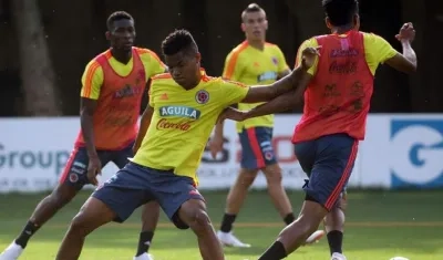 Wilmar Barrios durante el entrenamiento. 
