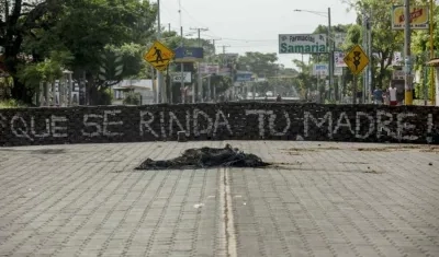Imagen referencial de la zona de protesta en Managua.