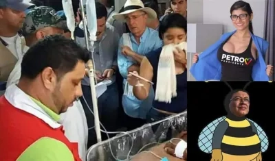 El ataque de abejas a una reunión de Álvaro Uribe, la actriz porno Mia Khalifa y el montaje a Petro como abeja.