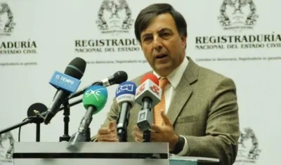 El registrador nacional, Juan Carlos Galindo.