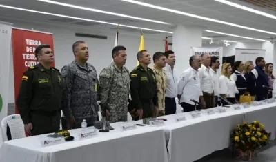 El delegado del Gobierno Fredy Socarrás, en el acto protocolario.