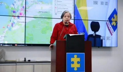 María Paulina Riveros, Vicefiscal General de la Nación, entregando el balance final.