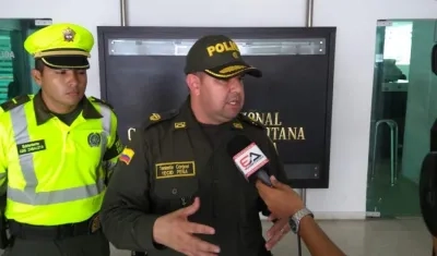 Teniente coronel Yesid Peña, comandante operativo de la Policía Metropolitana de Barranquilla.