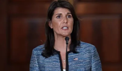 La embajadora de ese país ante la ONU, Nikki Haley.